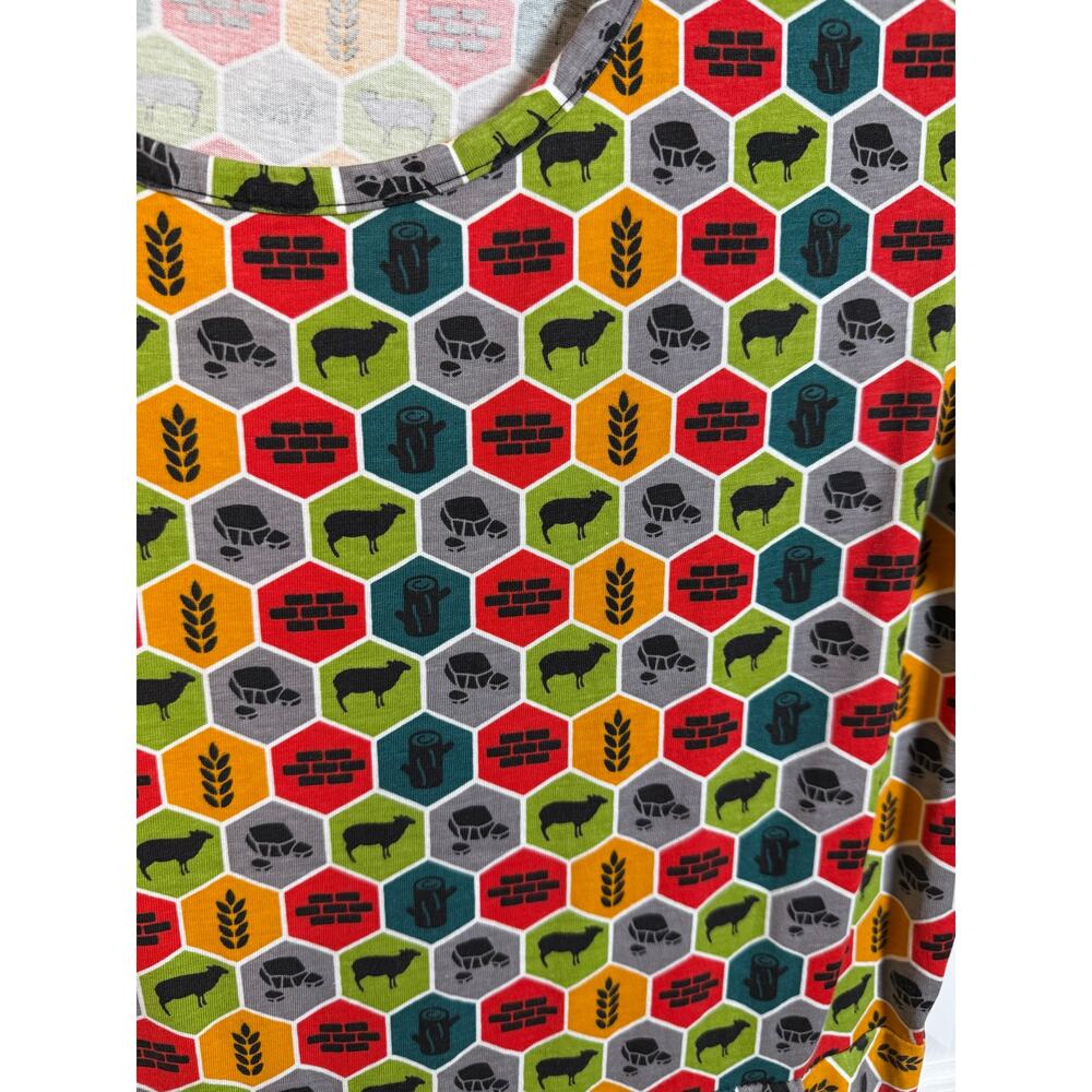 Svaha USA Resource Hexagon Twirl Dress With Pockets  Red Green Orange XL - Picture 3 of 9